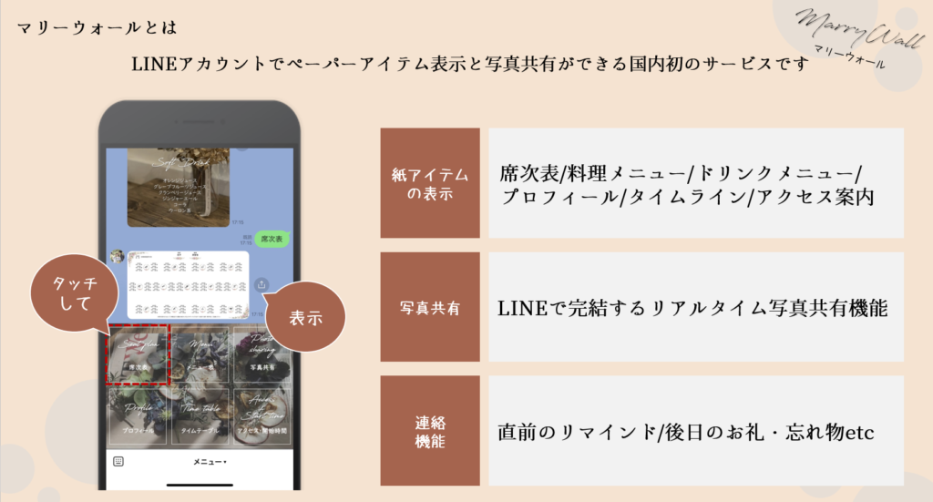 ブライダル事業者様向け】マリーウォール~2人だけのweb招待状・web席次 